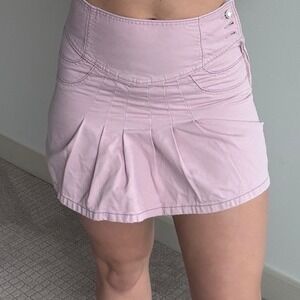 Vintage Y2K Gap Jeans Pleated Mini Skirt Size 4